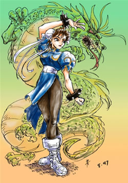 Amuleto de lChun Li como referencia cultural del dragn chino