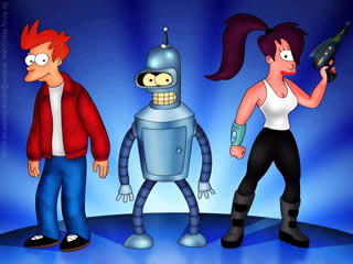 Fry, Bender y Lyla